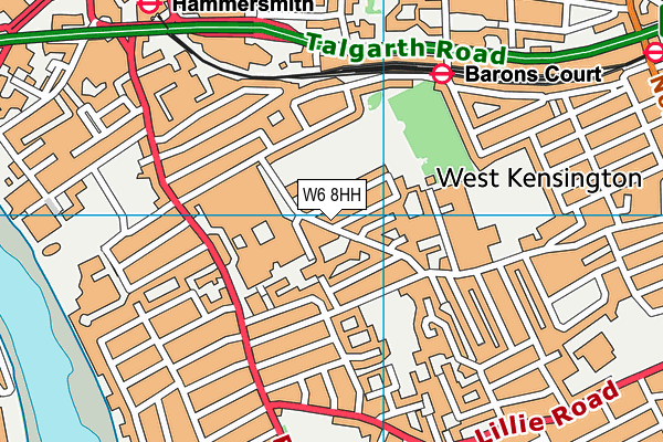 W6 8HH map - OS VectorMap District (Ordnance Survey)