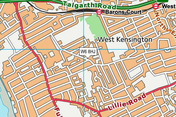 W6 8HJ map - OS VectorMap District (Ordnance Survey)