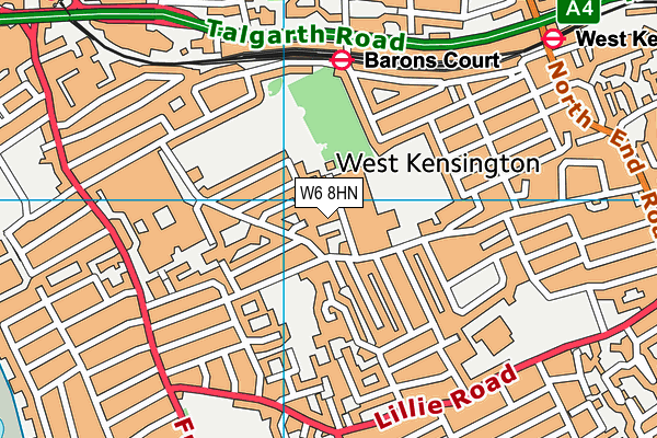 W6 8HN map - OS VectorMap District (Ordnance Survey)