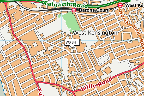 W6 8HT map - OS VectorMap District (Ordnance Survey)