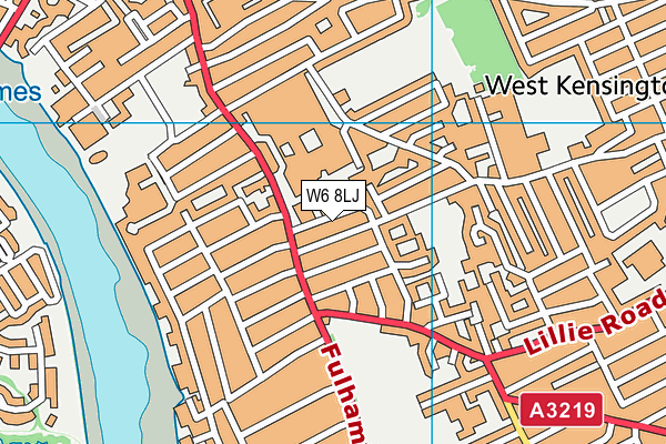 W6 8LJ map - OS VectorMap District (Ordnance Survey)