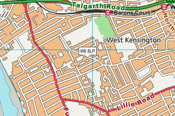 W6 8LP map - OS VectorMap District (Ordnance Survey)