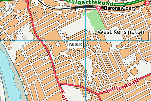 W6 8LR map - OS VectorMap District (Ordnance Survey)