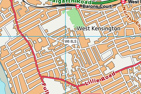 W6 8LS map - OS VectorMap District (Ordnance Survey)