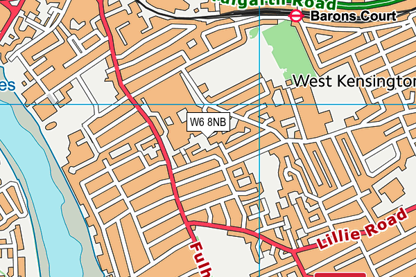W6 8NB map - OS VectorMap District (Ordnance Survey)