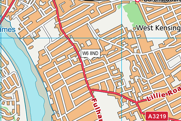 W6 8ND map - OS VectorMap District (Ordnance Survey)