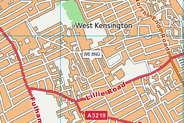 W6 8NG map - OS VectorMap District (Ordnance Survey)