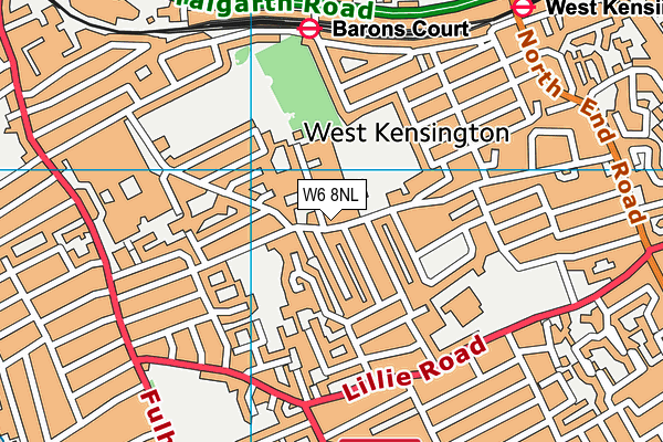 W6 8NL map - OS VectorMap District (Ordnance Survey)