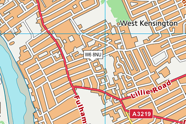 W6 8NU map - OS VectorMap District (Ordnance Survey)