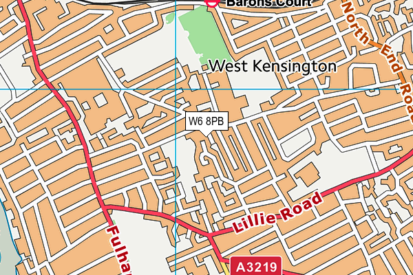 W6 8PB map - OS VectorMap District (Ordnance Survey)