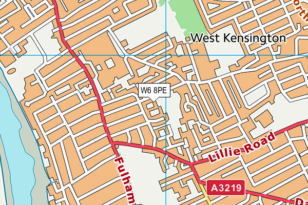W6 8PE map - OS VectorMap District (Ordnance Survey)