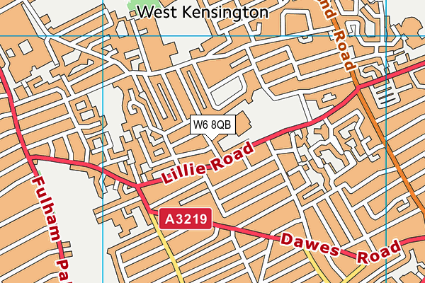 W6 8QB map - OS VectorMap District (Ordnance Survey)