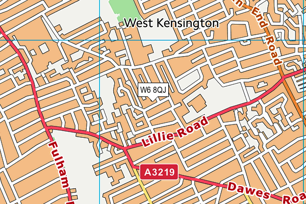 W6 8QJ map - OS VectorMap District (Ordnance Survey)