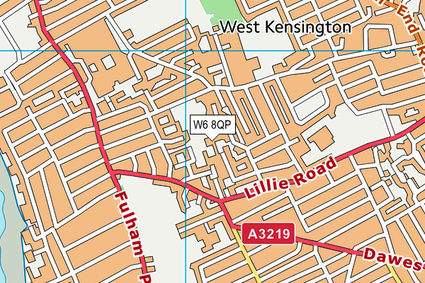 W6 8QP map - OS VectorMap District (Ordnance Survey)