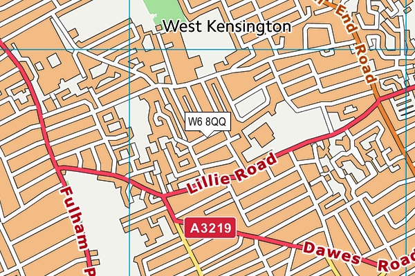 W6 8QQ map - OS VectorMap District (Ordnance Survey)