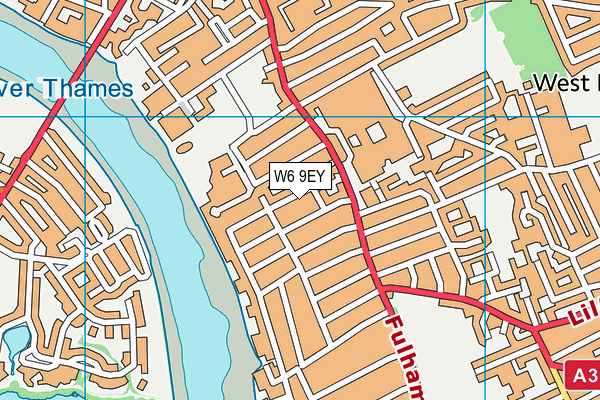 W6 9EY map - OS VectorMap District (Ordnance Survey)
