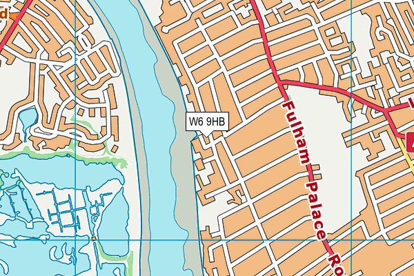 W6 9HB map - OS VectorMap District (Ordnance Survey)