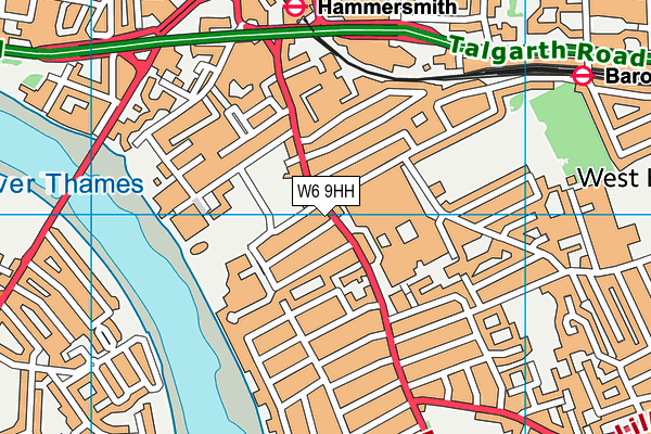 W6 9HH map - OS VectorMap District (Ordnance Survey)