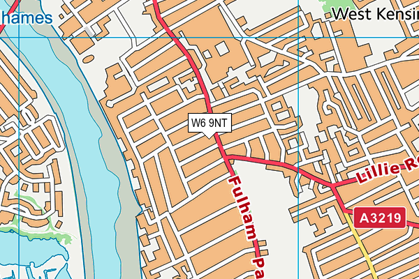 W6 9NT map - OS VectorMap District (Ordnance Survey)