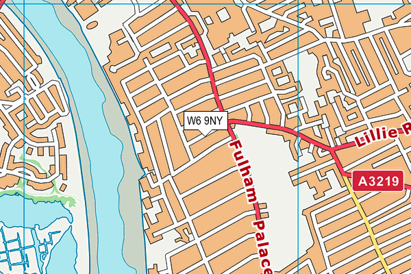 W6 9NY map - OS VectorMap District (Ordnance Survey)