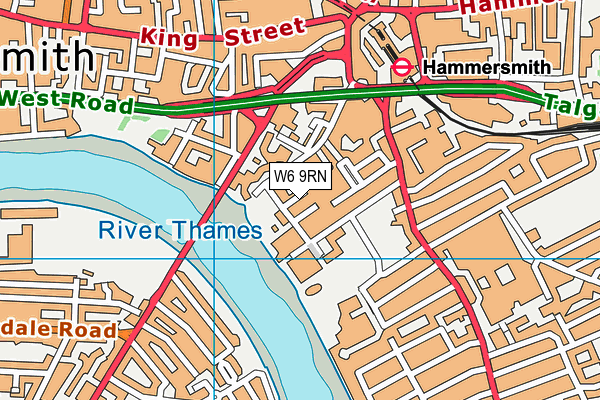 W6 9RN map - OS VectorMap District (Ordnance Survey)