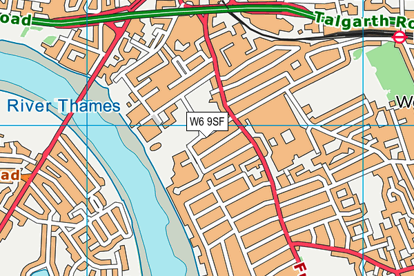 W6 9SF map - OS VectorMap District (Ordnance Survey)