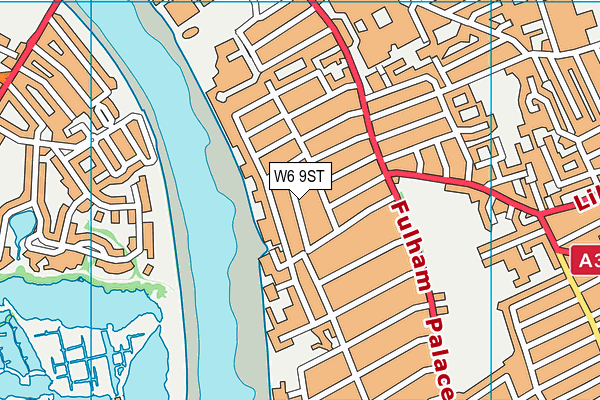 W6 9ST map - OS VectorMap District (Ordnance Survey)