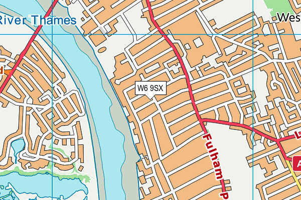 W6 9SX map - OS VectorMap District (Ordnance Survey)