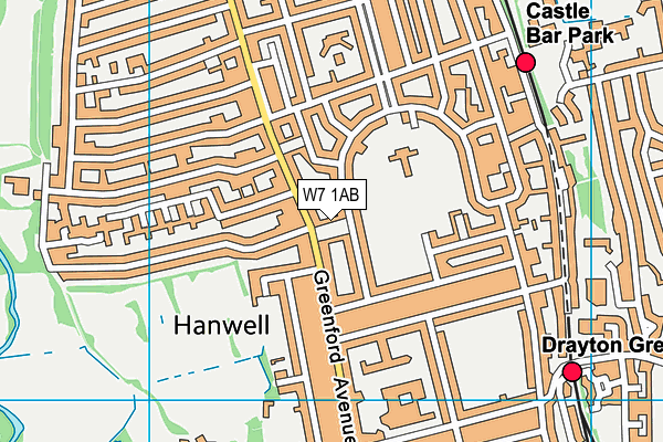 W7 1AB map - OS VectorMap District (Ordnance Survey)