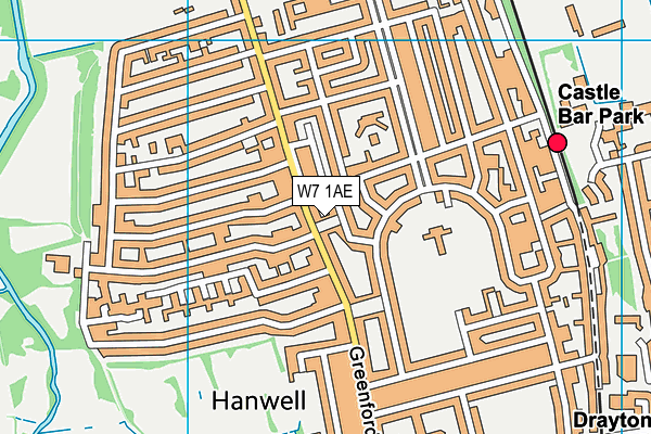 W7 1AE map - OS VectorMap District (Ordnance Survey)