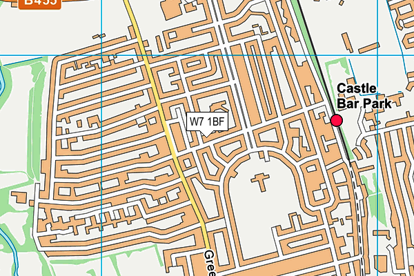 W7 1BF map - OS VectorMap District (Ordnance Survey)