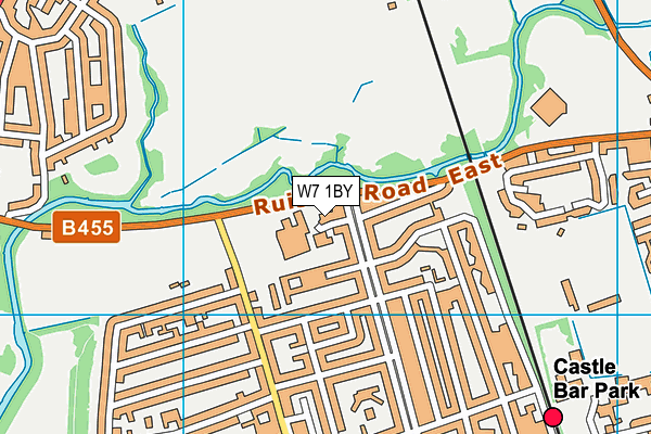 W7 1BY map - OS VectorMap District (Ordnance Survey)