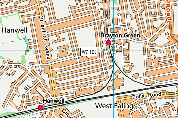 W7 1EJ map - OS VectorMap District (Ordnance Survey)