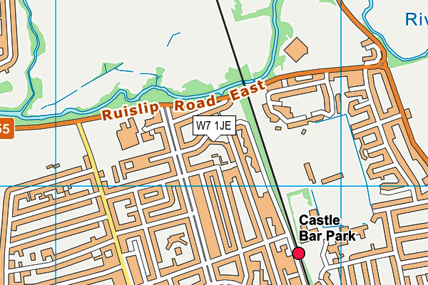 W7 1JE map - OS VectorMap District (Ordnance Survey)