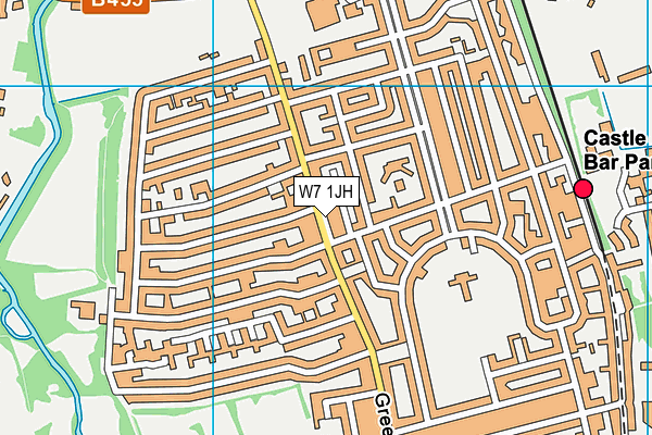 W7 1JH map - OS VectorMap District (Ordnance Survey)