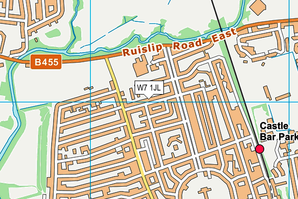 Brentside Primary School map (W7 1JL) - OS VectorMap District (Ordnance Survey)