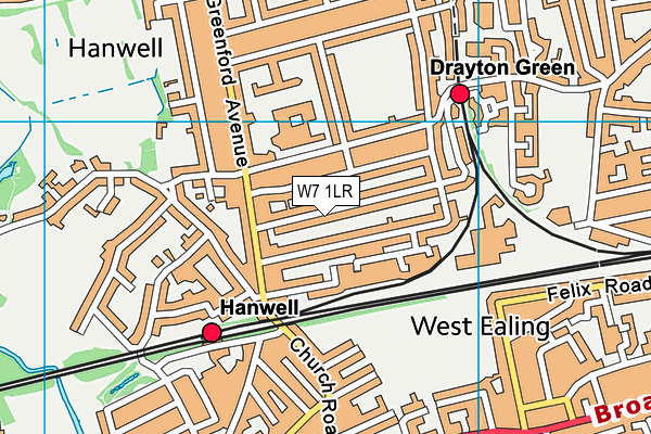 W7 1LR map - OS VectorMap District (Ordnance Survey)