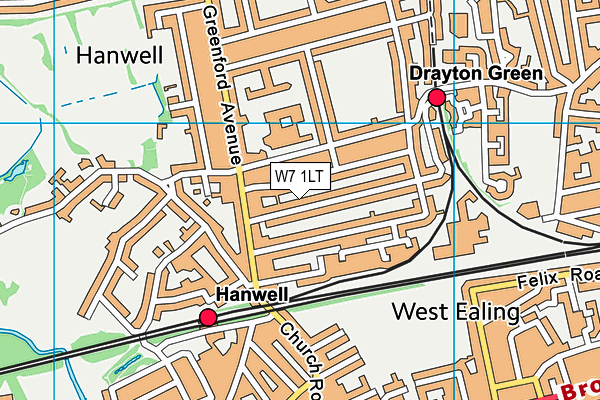 W7 1LT map - OS VectorMap District (Ordnance Survey)