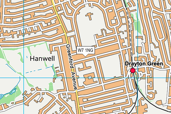 W7 1NG map - OS VectorMap District (Ordnance Survey)