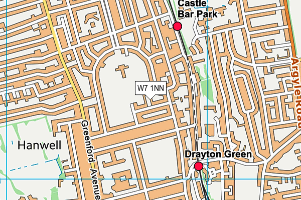 W7 1NN map - OS VectorMap District (Ordnance Survey)