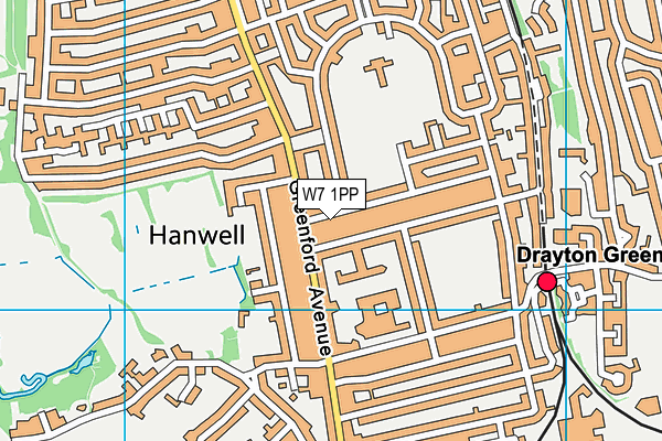 W7 1PP map - OS VectorMap District (Ordnance Survey)