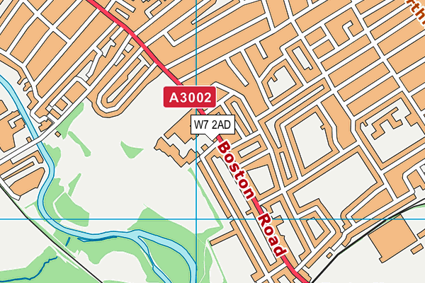 Elthorne Park (Hanwell) map (W7 2AD) - OS VectorMap District (Ordnance Survey)