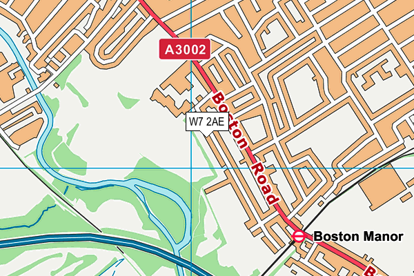 W7 2AE map - OS VectorMap District (Ordnance Survey)
