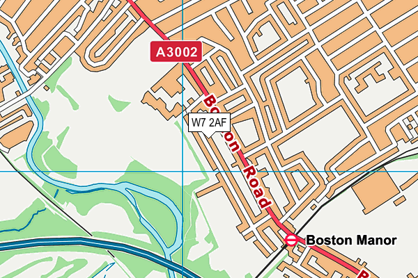 W7 2AF map - OS VectorMap District (Ordnance Survey)