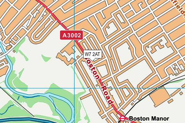 W7 2AT map - OS VectorMap District (Ordnance Survey)