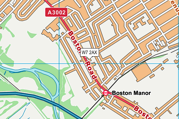 W7 2AX map - OS VectorMap District (Ordnance Survey)