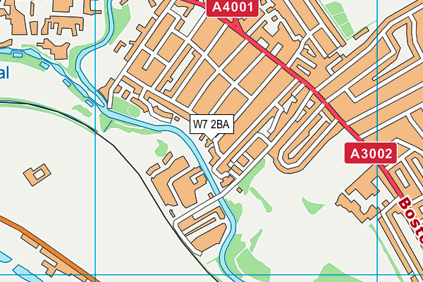 W7 2BA map - OS VectorMap District (Ordnance Survey)