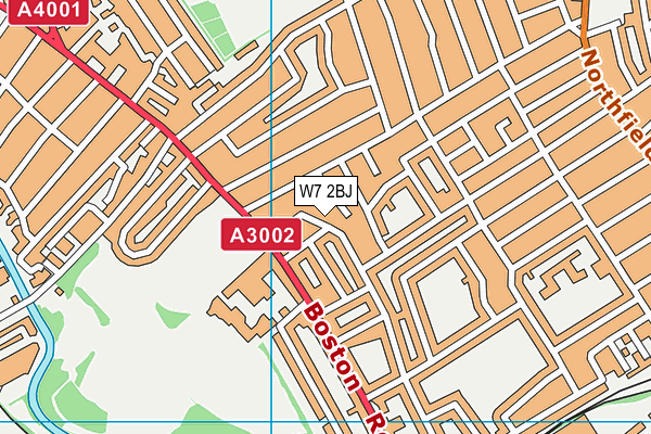 W7 2BJ map - OS VectorMap District (Ordnance Survey)