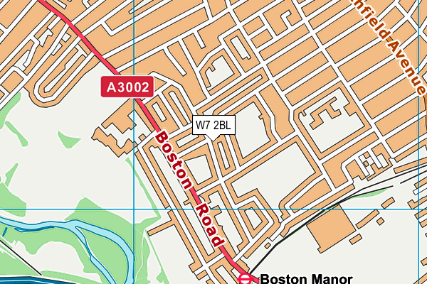 W7 2BL map - OS VectorMap District (Ordnance Survey)