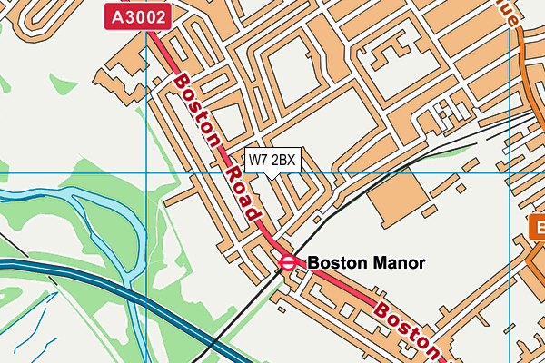 W7 2BX map - OS VectorMap District (Ordnance Survey)